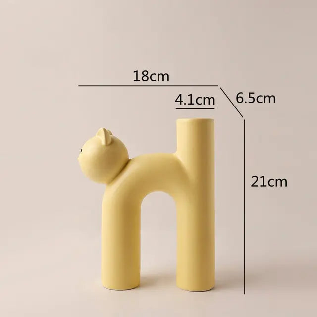 Cat Head Vase