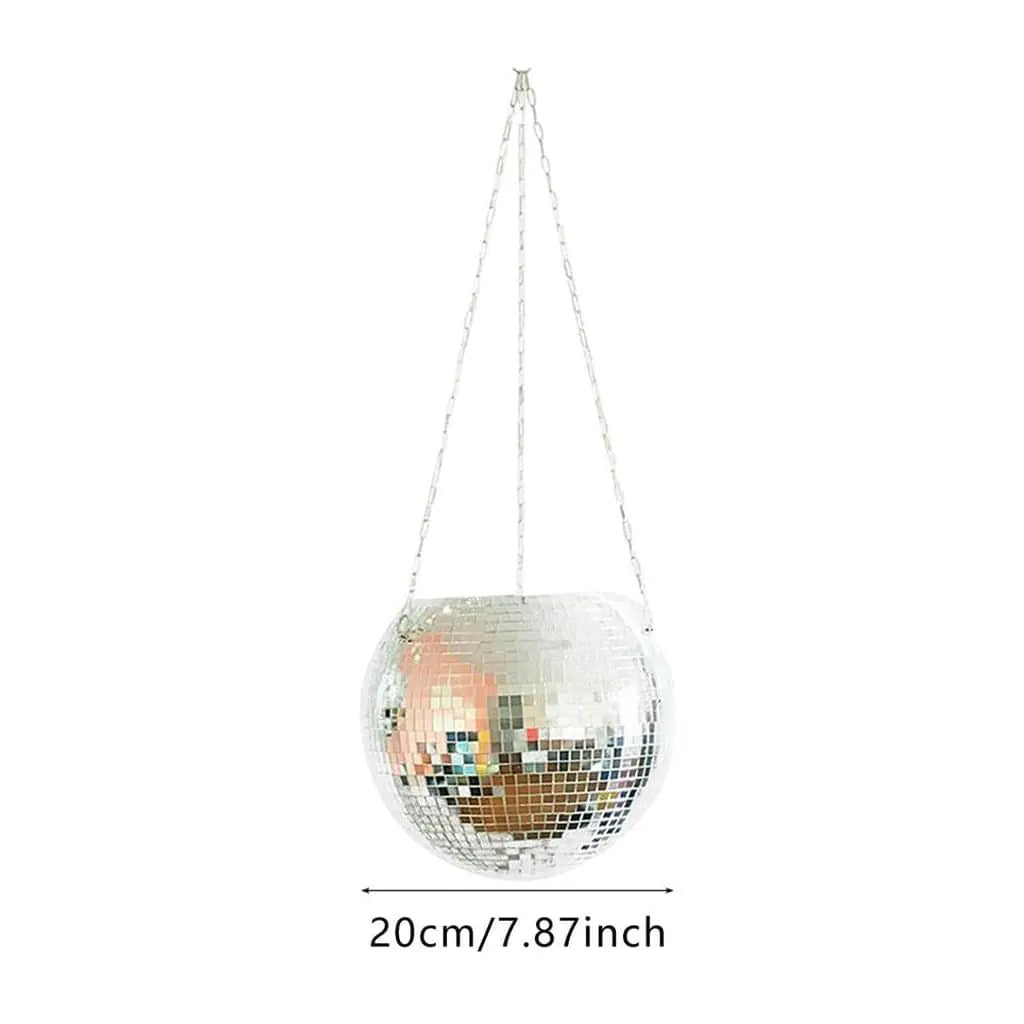 Disco Ball Hanging Flower Pot