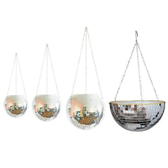 Disco Ball Hanging Flower Pot