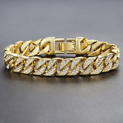 Miami Gold and Silver Curb Cuban Bracelet