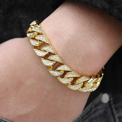 Miami Gold and Silver Curb Cuban Bracelet