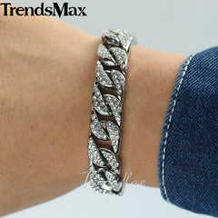 Miami Gold and Silver Curb Cuban Bracelet