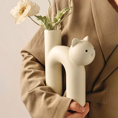 Cat Head Vase