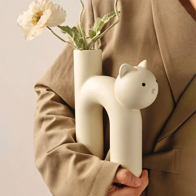 Cat Head Vase